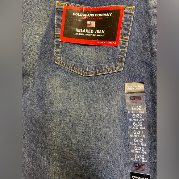 NWT Vintage Polo Ralph Lauren Relaxed Fit Jeans SZ 6/32 - Picture 4 of 6